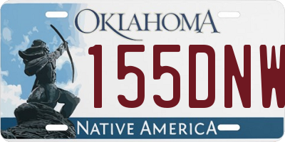 OK license plate 155DNW
