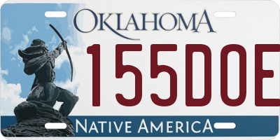 OK license plate 155DOE
