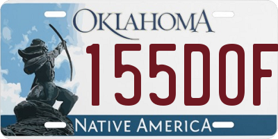 OK license plate 155DOF