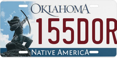 OK license plate 155DOR