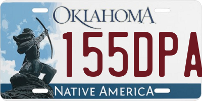 OK license plate 155DPA