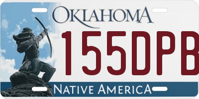 OK license plate 155DPB