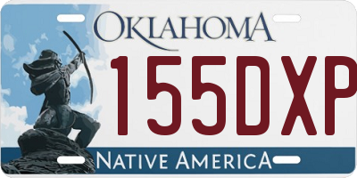 OK license plate 155DXP