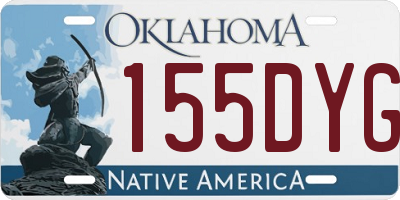 OK license plate 155DYG