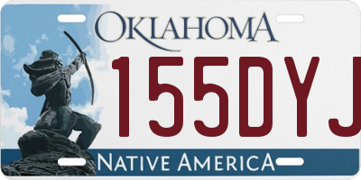OK license plate 155DYJ