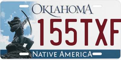 OK license plate 155TXF