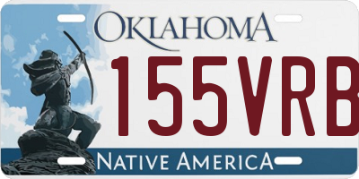 OK license plate 155VRB