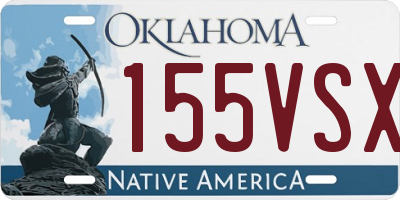 OK license plate 155VSX
