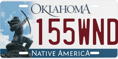 OK license plate 155WND