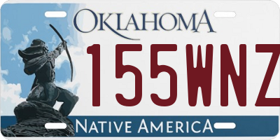 OK license plate 155WNZ