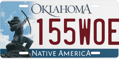 OK license plate 155WOE