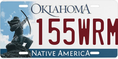OK license plate 155WRM
