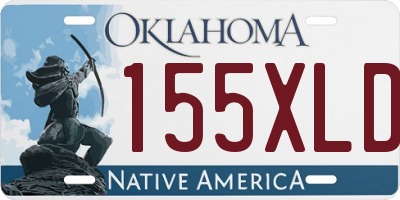 OK license plate 155XLD