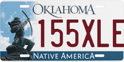 OK license plate 155XLE