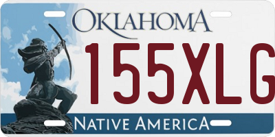 OK license plate 155XLG