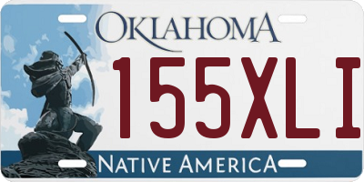 OK license plate 155XLI