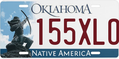 OK license plate 155XLO