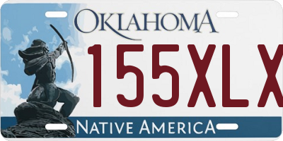 OK license plate 155XLX