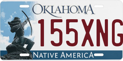 OK license plate 155XNG