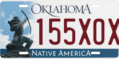 OK license plate 155XOX