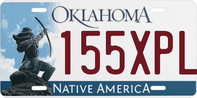 OK license plate 155XPL