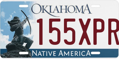 OK license plate 155XPR