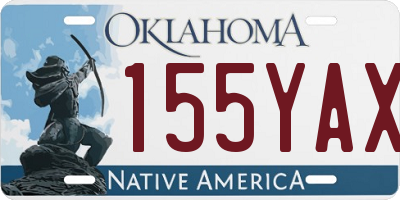 OK license plate 155YAX