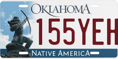 OK license plate 155YEH