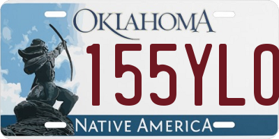 OK license plate 155YLO