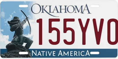 OK license plate 155YVO