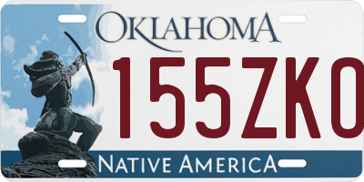 OK license plate 155ZKO