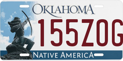 OK license plate 155ZOG