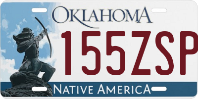 OK license plate 155ZSP