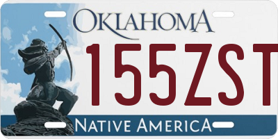OK license plate 155ZST