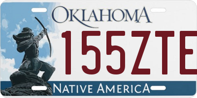 OK license plate 155ZTE