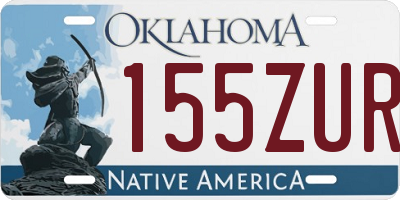 OK license plate 155ZUR