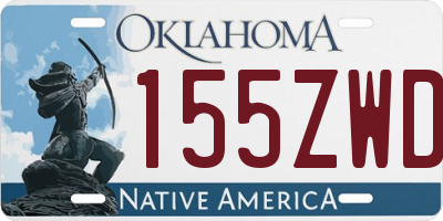 OK license plate 155ZWD