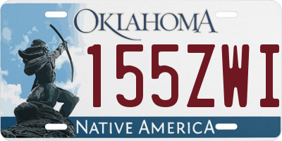 OK license plate 155ZWI