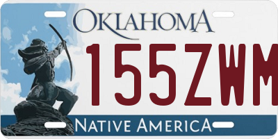 OK license plate 155ZWM