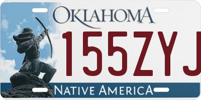 OK license plate 155ZYJ