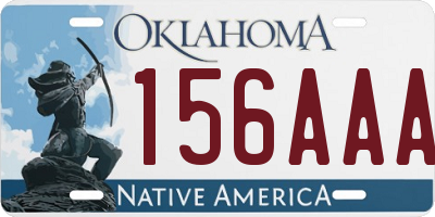 OK license plate 156AAA