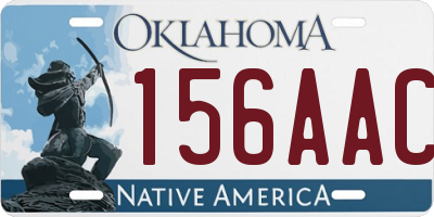 OK license plate 156AAC