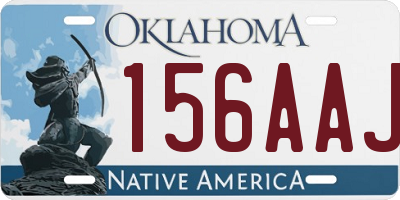 OK license plate 156AAJ