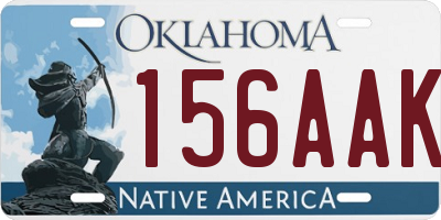 OK license plate 156AAK