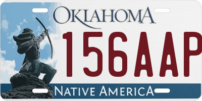 OK license plate 156AAP