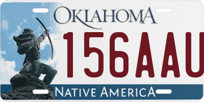 OK license plate 156AAU