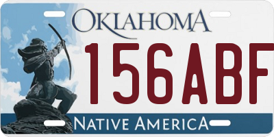 OK license plate 156ABF