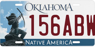 OK license plate 156ABW