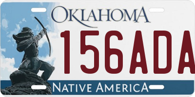 OK license plate 156ADA