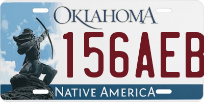 OK license plate 156AEB